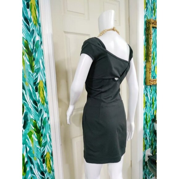 NWT IRO Womens Asymmetrical Strappy Bodycon Jersey Dress Black Size 0/XS - Picture 7 of 12